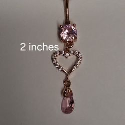 Rose Pink Belly Button Jewelry