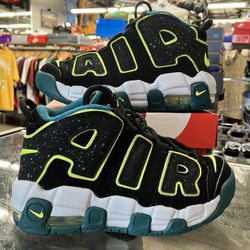 Nike Air More Uptempo Preschool Black Geode Teal
