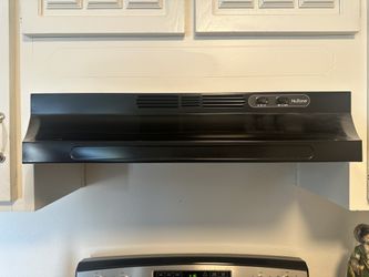 -NuTone Ductless Range Hood Insert with Light, Exhaust Fan for Under Cabinet, 30-Inch, Black