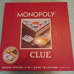 Monopoly And Clue Deluxe Vintage Edition
