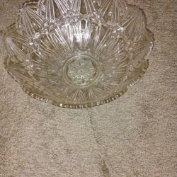 Large Cut Glass Bowl  9" H .14" W. Pickup Only Cash 