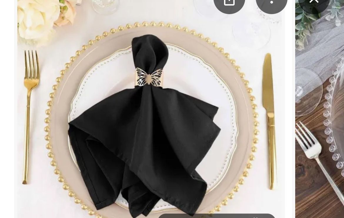 Black Cloth Napkins 