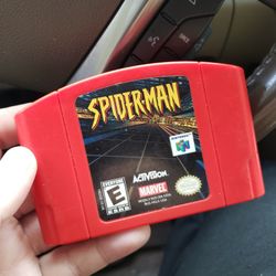 Nintendo 64 Spiderman Game Works Perfectly 