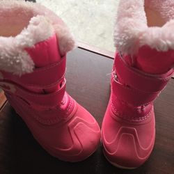 Size 11 Girls Snow Boots Worn Once