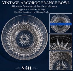 Vintage Arcoroc France Serving Bowl – $40
