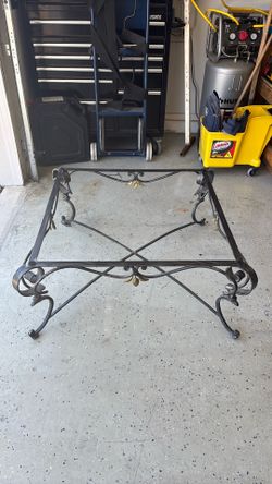 Hand crafted iron coffee table