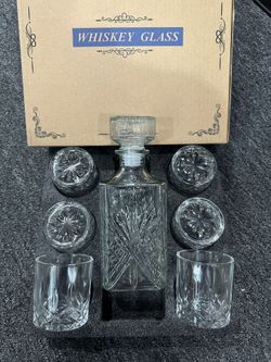 Sword Design - Brand New Whisky Whiskey Decanter And 6 Whisky Whiskey Glasses Bar Set For Liquor Scotch Bourbon Wine - Brand New