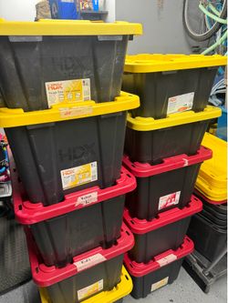Storage tote bin boxes
