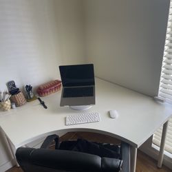 White IKEA Corner Table Or Desk