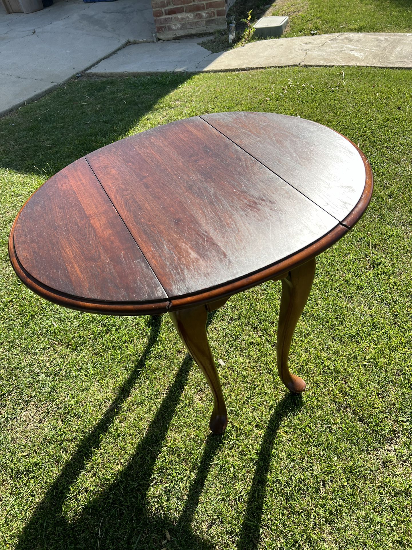 Timeless Round Table (drop Leaf Table) End Table, NOT A KITCHEN TABLE 