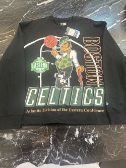 Boston Celtics New Era Eastern Conference Oversized Crewneck Sweatshirt Black L NWT