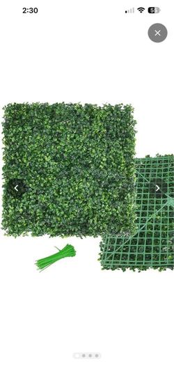 Boxwood Panels 20x20 inch Grass Wall Panels-12 Pack Artificial Boxwood Panel for Greenery Wall Backdrop