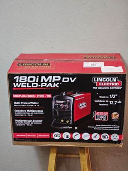 Lincoln Electric 180 Amp Weld-Pak 180i Multi-
Process Stick/MIG/Flux-
Core/TIG, 120V or 230V
Aluminum Welder Brand New