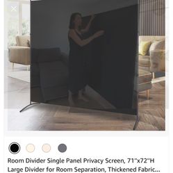 One Panel Room Divider (Black)