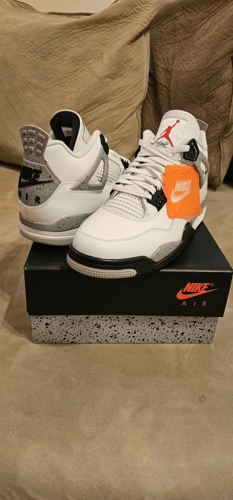 Nike Air Jordan Retro 4 White Cement Metallic Royal Maniere Dunk Black Kobe Melo Seoul 1 3 5 6 7 8 13 11 12 13 14