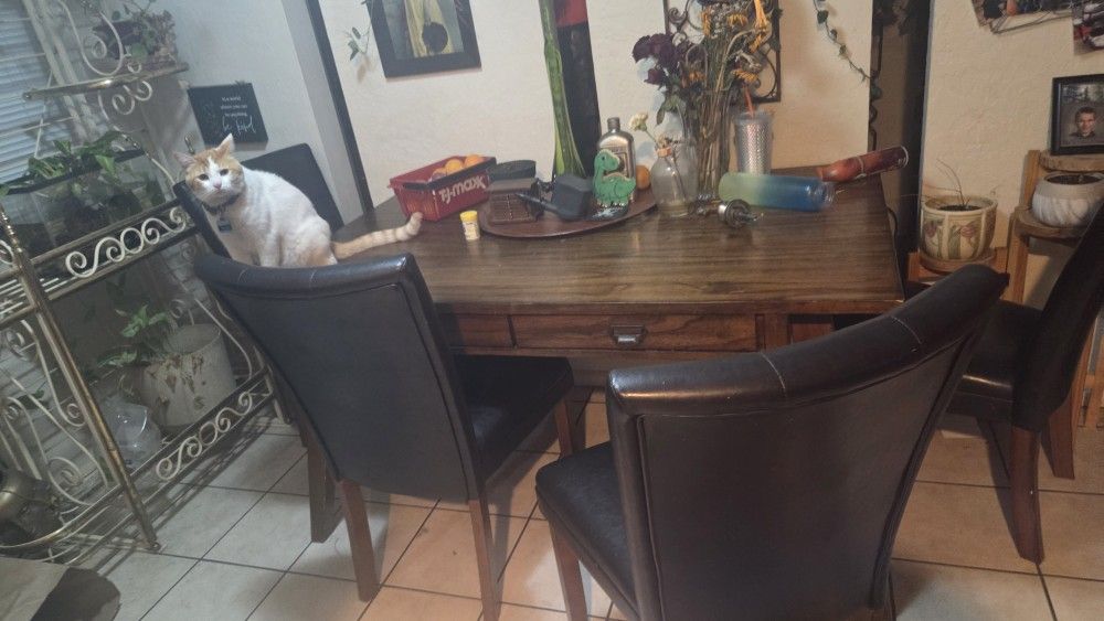 Kitchen table six chairs all matching