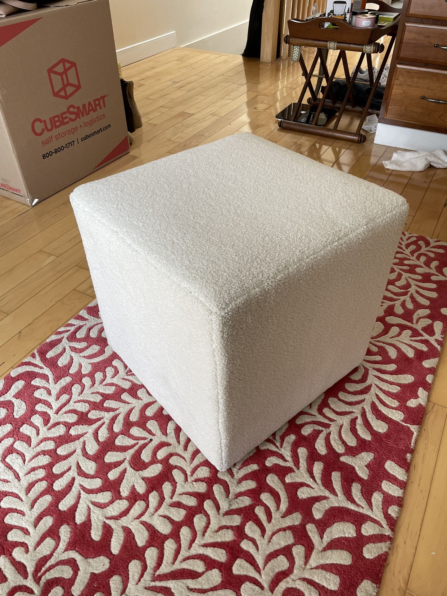Square  Upholstered Cube Ottoman - Threshold