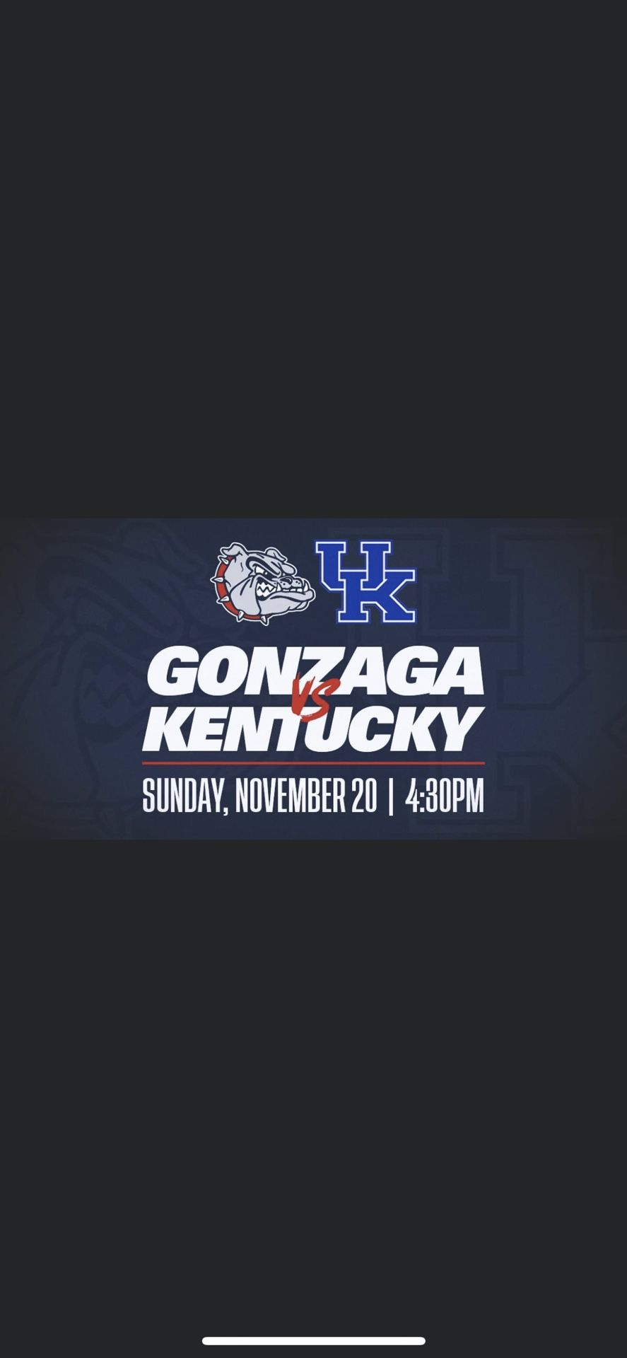 Gonzaga Vs Kentucky Basketball Tickets 