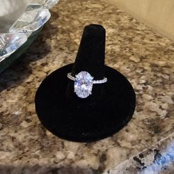 3ct Sterling Silver Moissanite Ring 