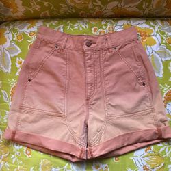 Urban Outfitters BDG Kiara High Waist Utility Shorts Women's Small Orange Ombré