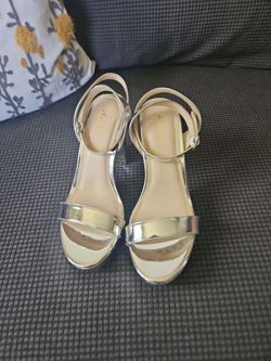 Gold Metallic Strappy Platform Heeled Sandals