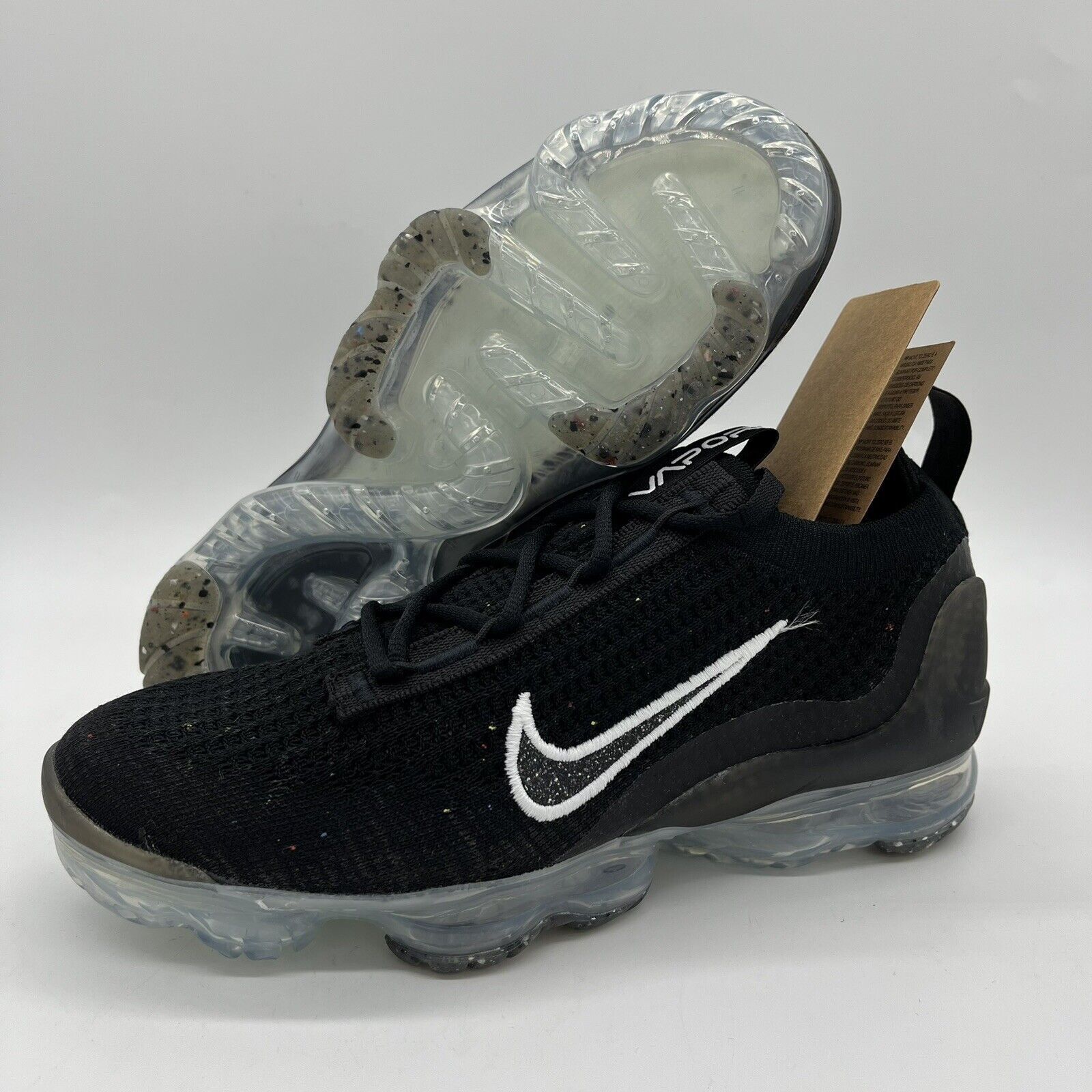 NEW Nike Women's Air Vapormax 2021 FK Shoes - Black - Size 6, 6.5