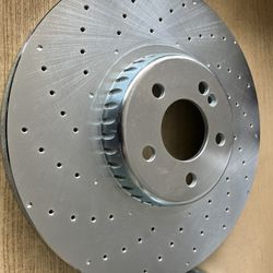 Mercedes E43 AMG 17-18 Front Drill Slot Rotors Ceramic Pads 