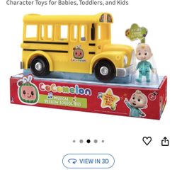 CoComelon Official Musical Yellow School Bus, Plays Clips from ‘Wheels on The Bus,’ Featuring Removable JJ Figure – Character Toys for Babies, Toddler