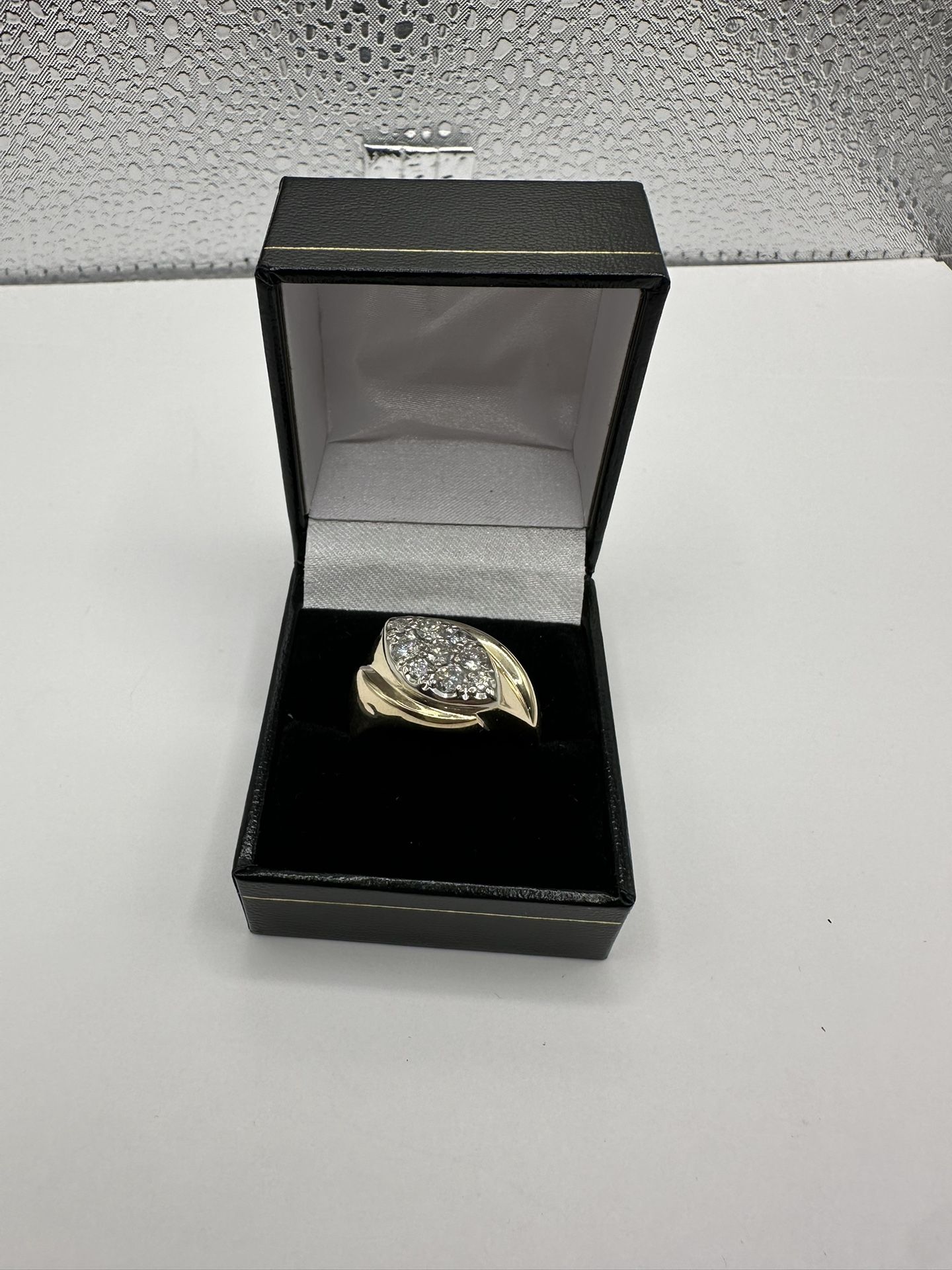Gents Diamond Cluster Ring 14Karat For Sale!