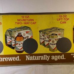 Vintage DUKE BEER Store Display - TOC - Collectible 