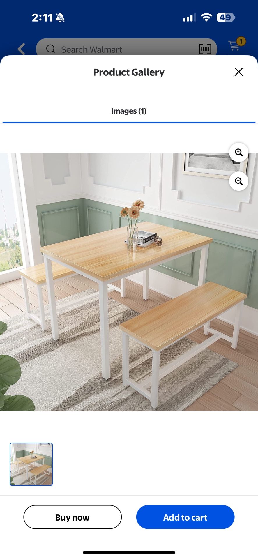 New in box AWQM Small Kitchen Table Set for 2, Industrial Dining Breakfast Table and 2 Stools, 3 Pieces Dining Table Set for Dining Room, Living Room,