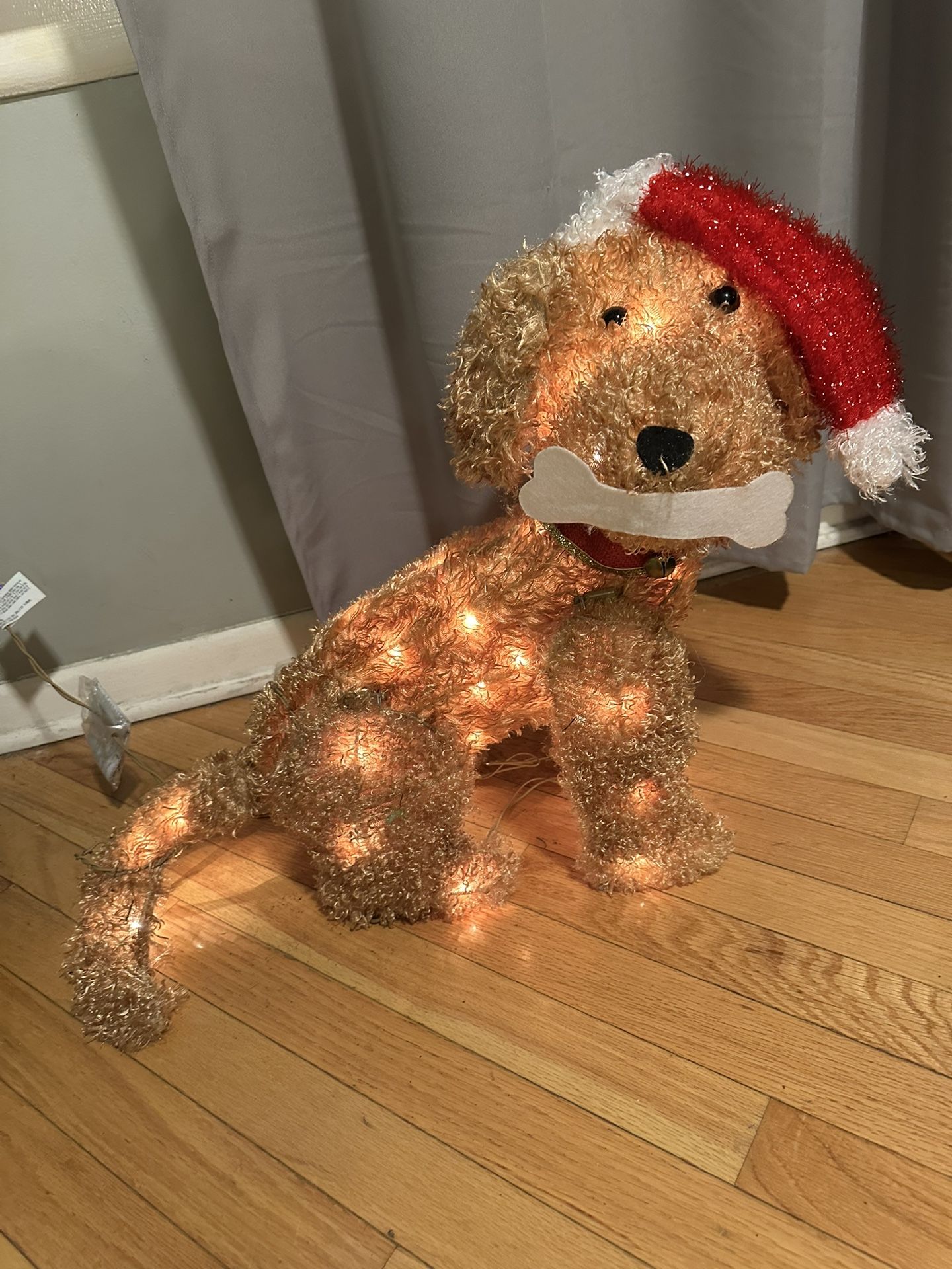 2 Christmas Dogs Light Up 19 Inches Tall By 23 Long