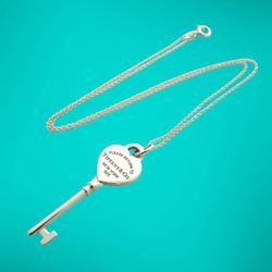 Tiffany and Co. Retired Return to Tiffany Heart Key Pendant