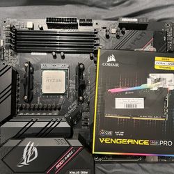 Motherboard , Ryzen 7 5800x , 32 GB DDR4 3200 MZ Corsair Ram. Bundle.