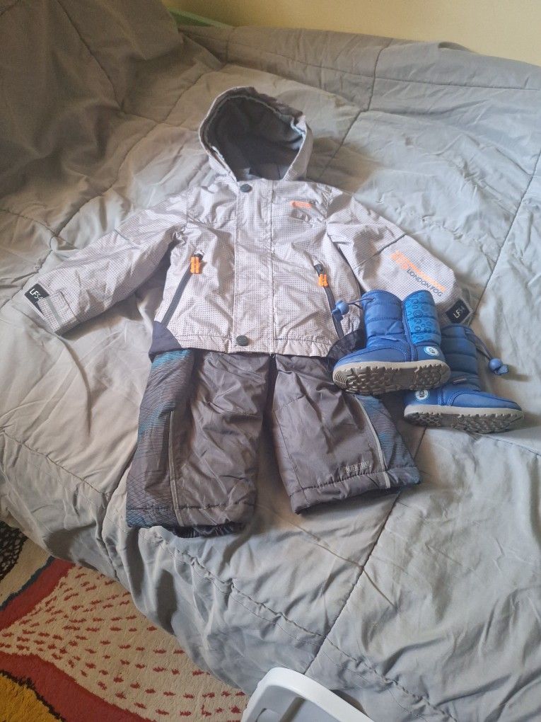 New London Fog Snow Jacket Bibs 2 TAnd Boots