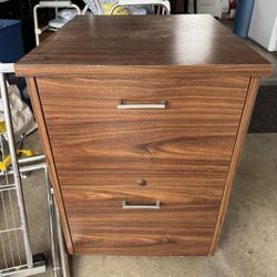 Wood 2-Drawer File Cabinet with Lock