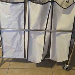 3 Bag Laundry Hamper Cart