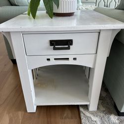 Pair Of Solid Wood End Tables