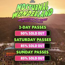 Nocturnal Wonderland 2025 2 Day GA