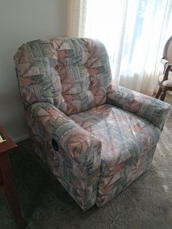 Upholstered Recliner Chair Floral Pattern
