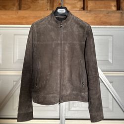 Banana Republic Grey Suede Leather Jacket (Size: XS)