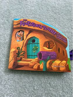 Vintage 1994 Flintstones Playset Pop-Up Book Bedrock Press 11 Loose Punch-Outs