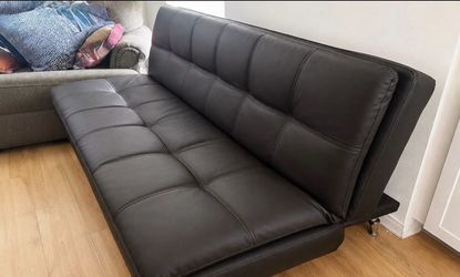 Leather Futon Sofa Bed