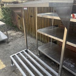 Aluminum Dunnage Rack with Stainless Steel Top Shelf 48" x 20" x 8"  - 1685 lb. Capacity