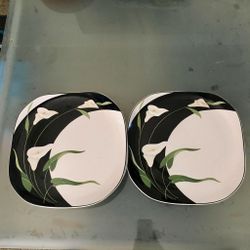 4 Sango Quadrille Plates