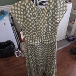 BNWT -Mint Green Polka Dots 