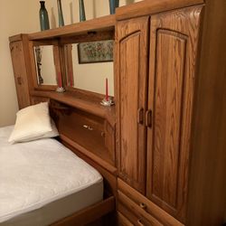 King bed headboard frame unit