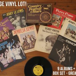 Vintage Vinyl Record Lot Vintage Vinyl Record Lot 15+ , Osmonds, Johnny Cash!) 