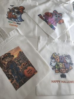 Kids Reusable Hallowern Tote Bags