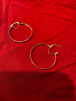 Gold earrings hoops three colors 14k $200